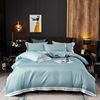 60 Cotton pure cotton Four piece suit Simplicity Embroidery Broadside Quilt cover sheet Light extravagance Cotton The bed Supplies On behalf of